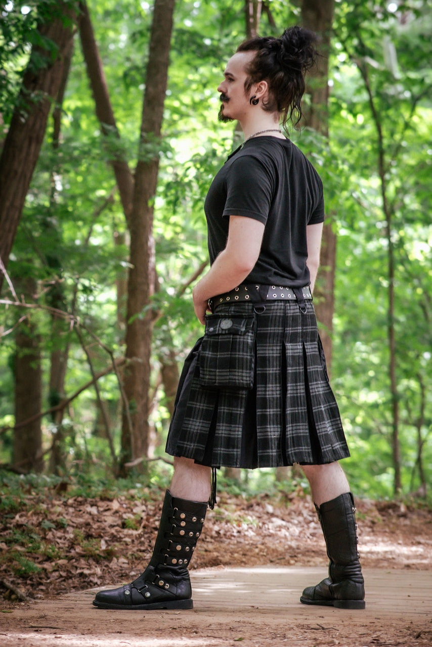 Versatta Inverted Tartan Hybrid Cargo Kilt - Midnight
