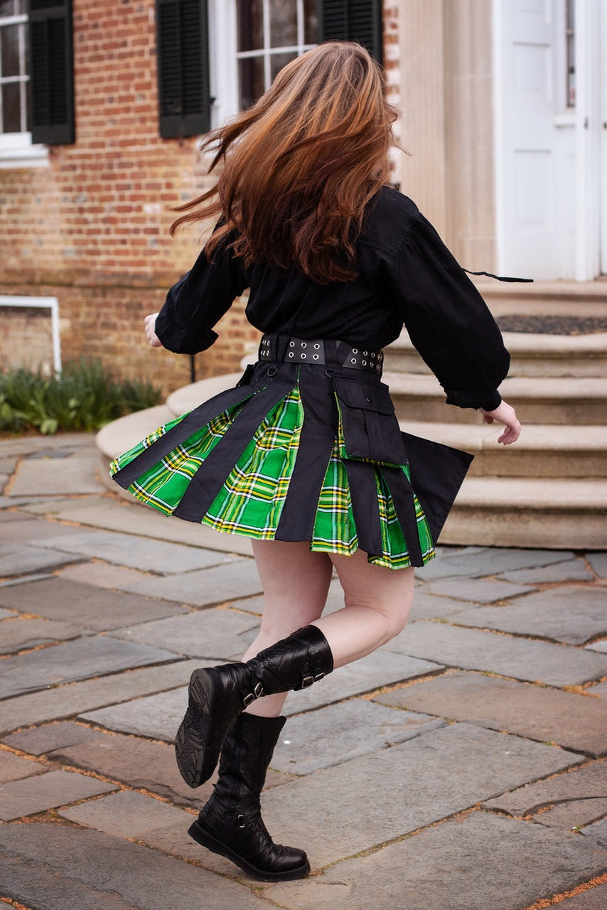 Versatta Mini Irish Kiss Tartan Hybrid Cargo Kilt