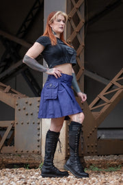 Versatta Knee-Length Cargo Kilt - Purple