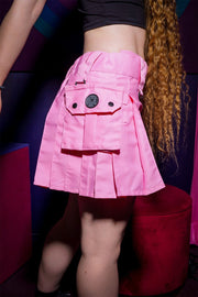 Versatta Mini Cargo Kilt - Light Pink