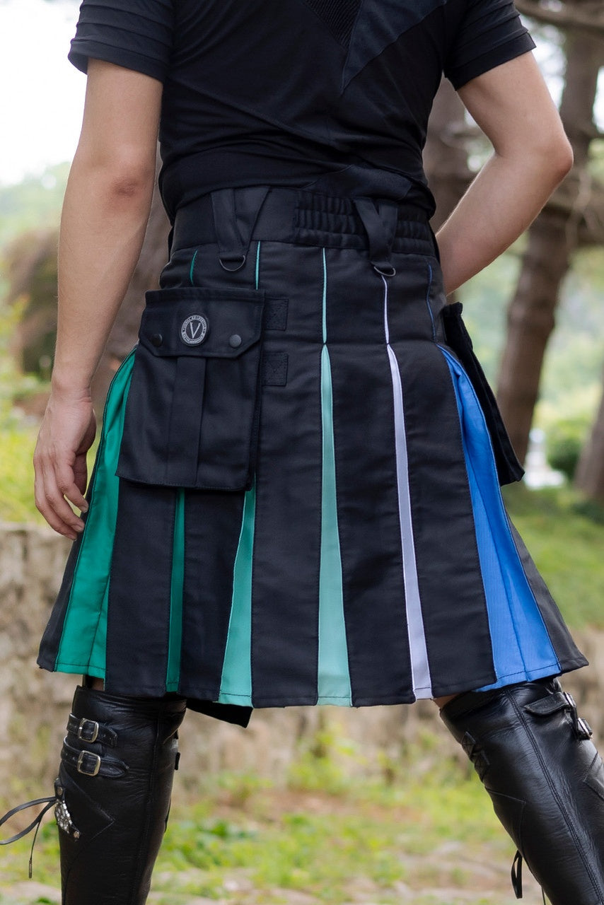 Gay Men's Pride Cargo Kilt – 23-Inch Drop | LGBT Pride | Cotton