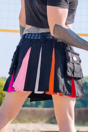 Versatta Knee-Length Lesbian Pride Hybrid Cargo Kilt
