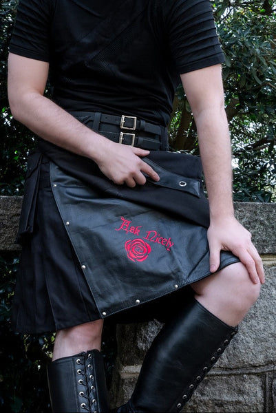 Ask Nicely Cargo Kilt – 23-Inch Drop | Hidden Message | Cotton