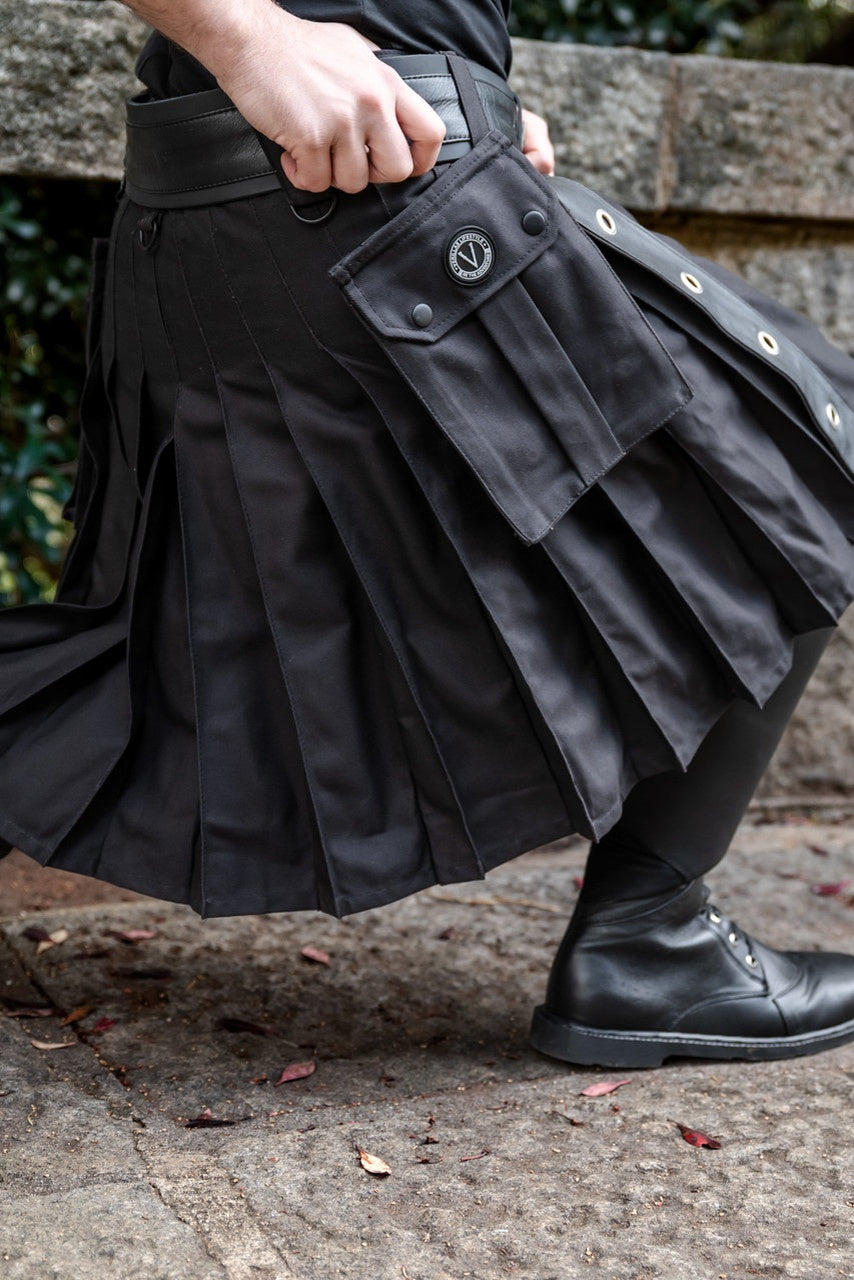 Ask Nicely Cargo Kilt – 23-Inch Drop | Hidden Message | Cotton