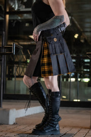 Versatta Knee-Length Tartan Hybrid Cargo Kilt - Flaxenweave