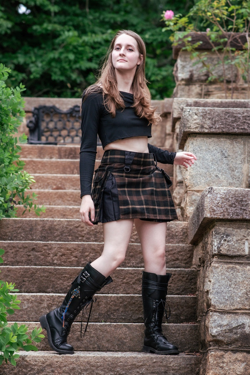 Versatta Mini Inverted Tartan Hybrid Cargo Kilt - Brandybuck