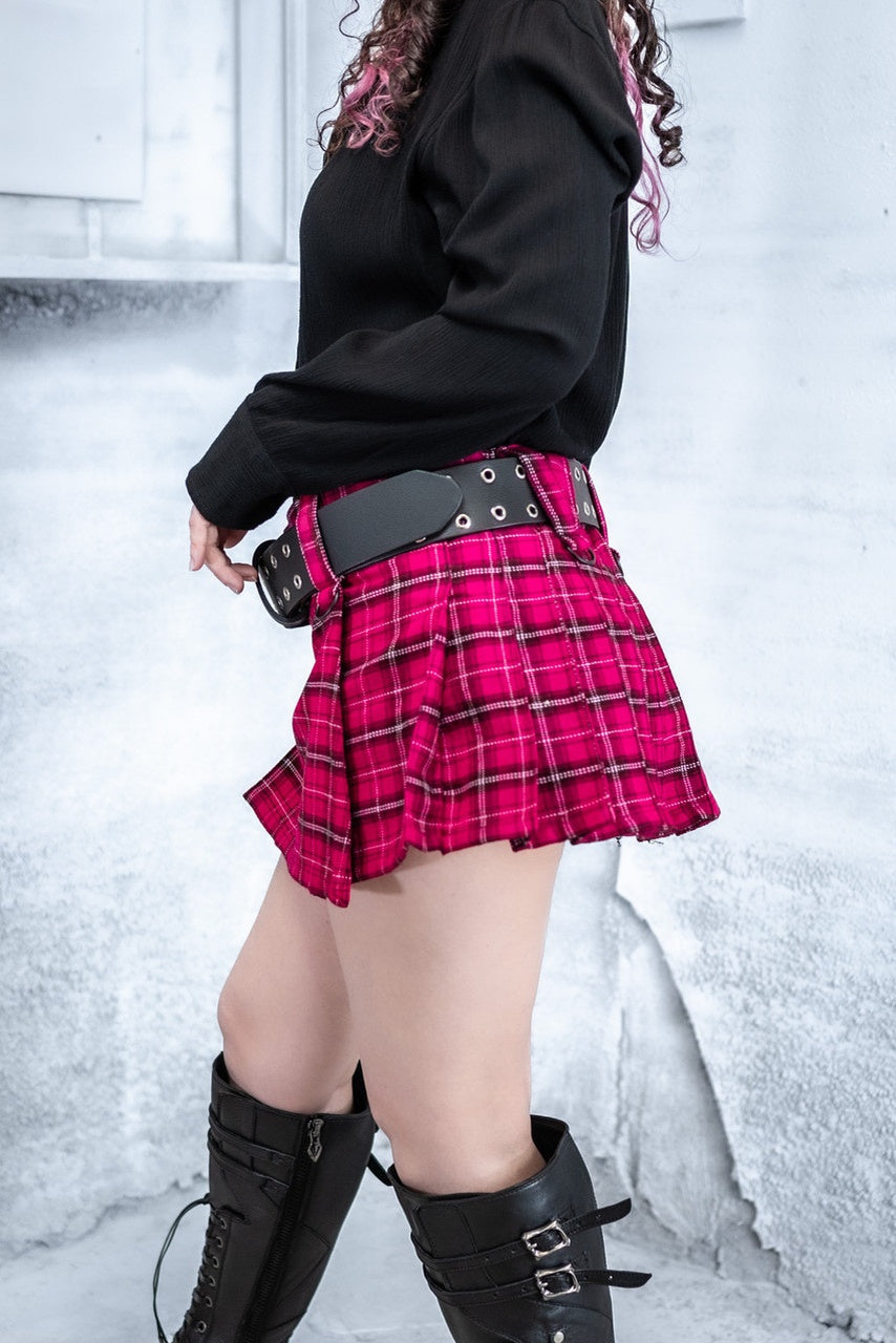 Versatta Micro Tartan Cargo Kilt - Unicorn Blood