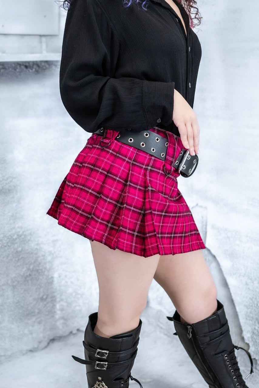 Versatta Micro Tartan Cargo Kilt - Unicorn Blood