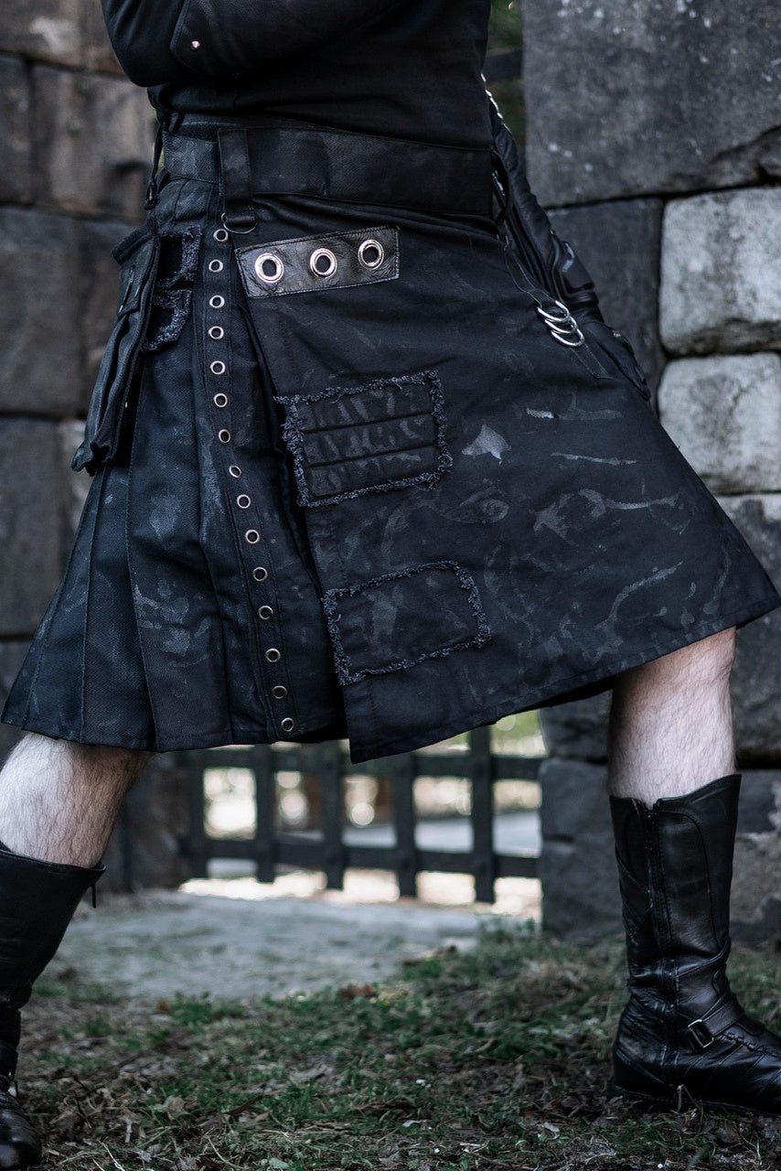 Versatta Warmetal Cargo Kilt - Black